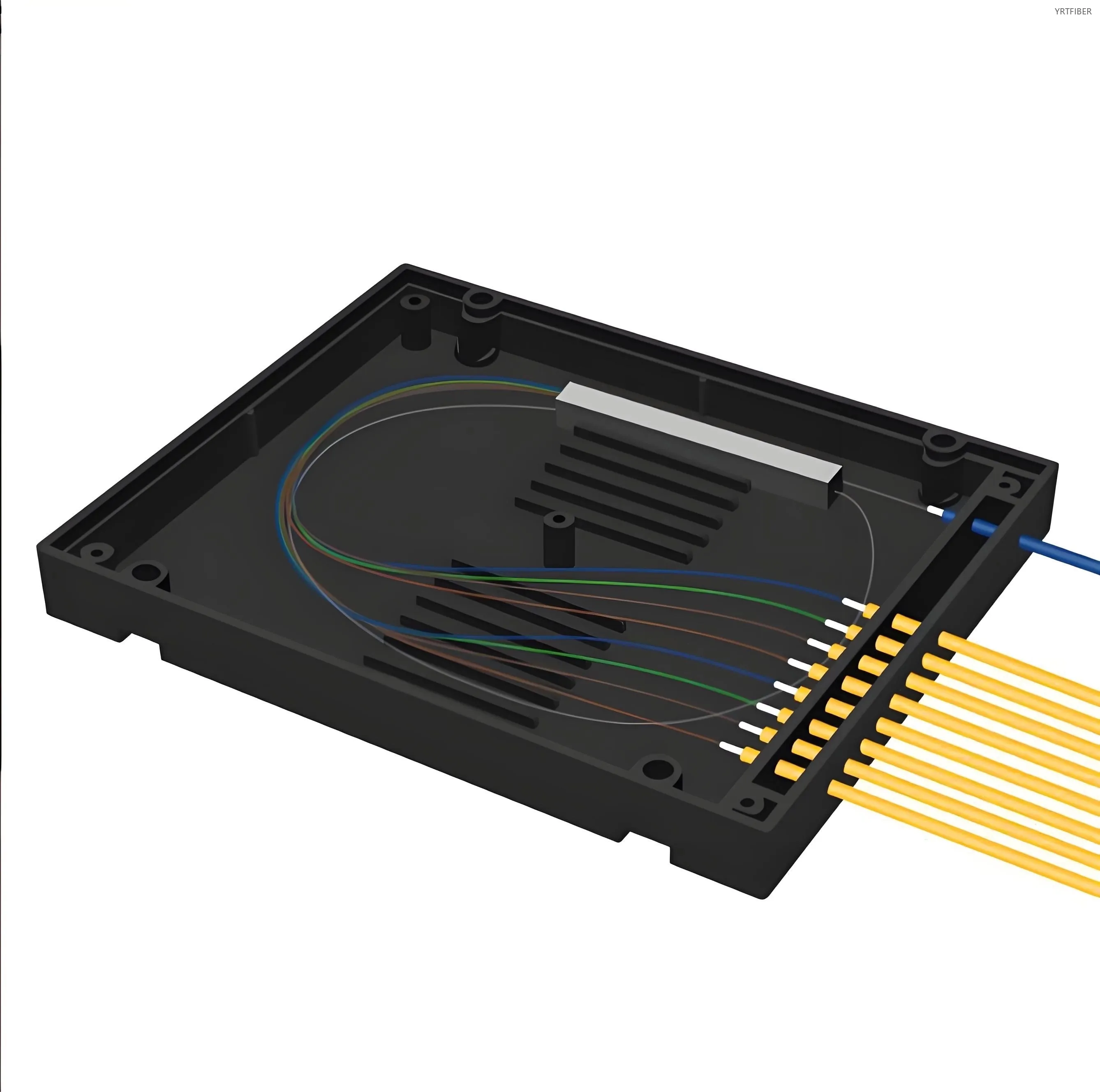 1×8 PLC Fiber Splitter – ABS Enclosure, Singlemode, SC/APC Default with Custom Options