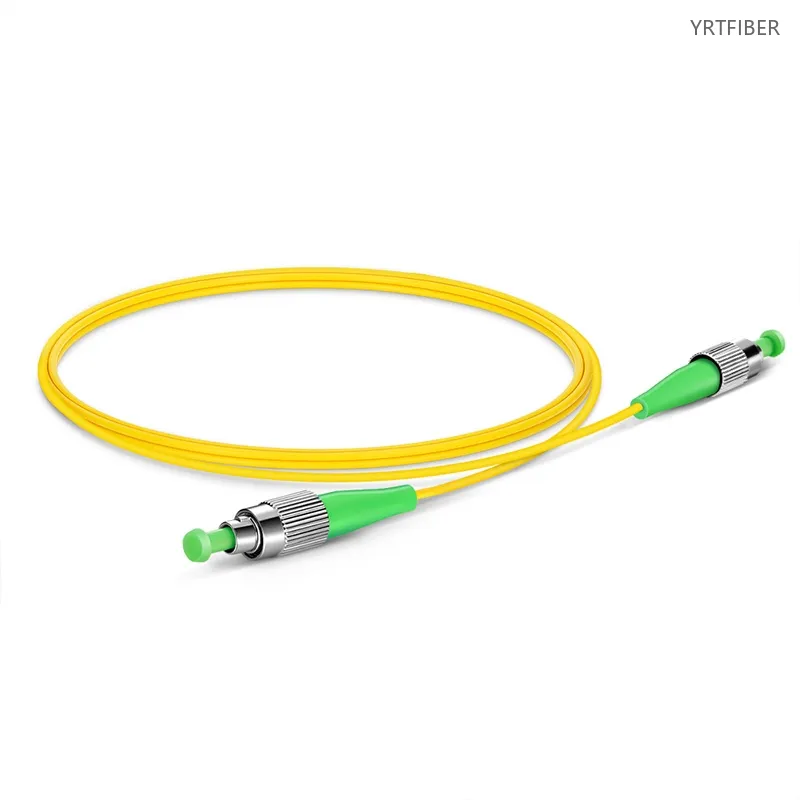 FC-FC APC Simplex Single-Mode Fiber Patch Cord – OS2, G.657.A1, OFNR