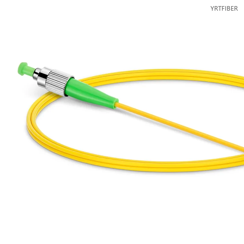 FC-FC APC Simplex Single-Mode Fiber Patch Cord – OS2, G.657.A1, OFNR