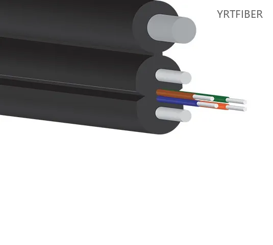 GJYXCH Self-Supporting FTTH Drop Cable – Steel Wire Strength Member, 1/2/4 Core, G652D/G657A