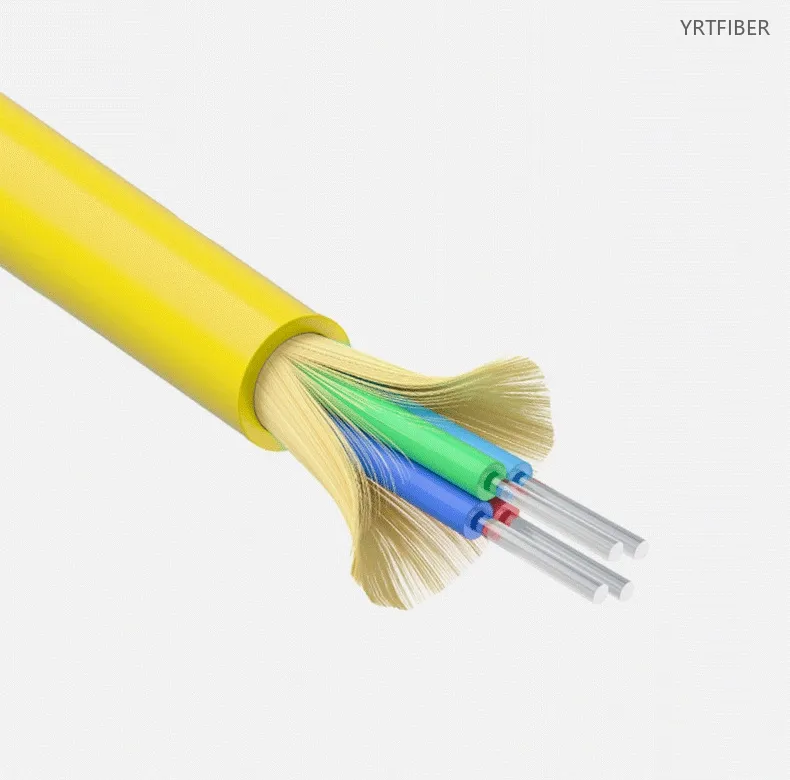 GJFJV Indoor Fiber Optic Cable – Tight-Buffered, Aramid Yarn, LSZH/PVC Jacket