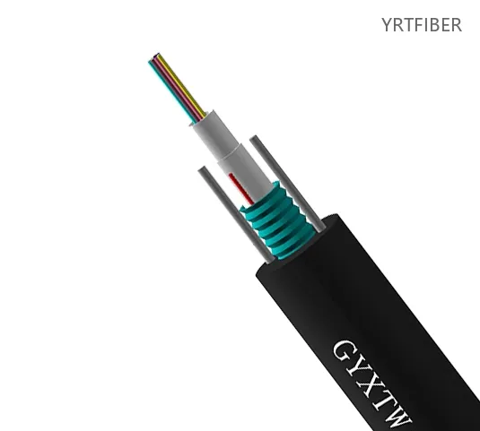 GYXTW كبل الألياف البصرية المدرعة | 4-12 النوى | G.652D / G.655 | مركز في الهواء الطلق تصميم أنبوب فضفاض