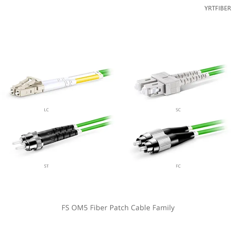 OM5 Multimode Fiber Patch Cord LC/SC/FC/ST/MPO/MTP Simplex Duplex