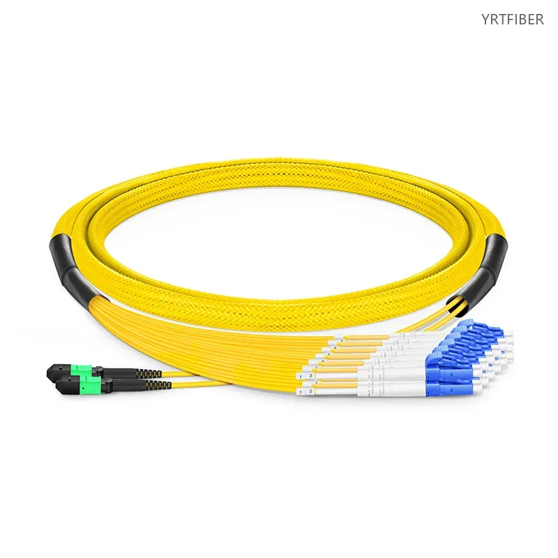 MTP-8 UPC (Female) to 4 x LC UPC Duplex MPO Fiber Jumper Cable for 40G Optical Modules
