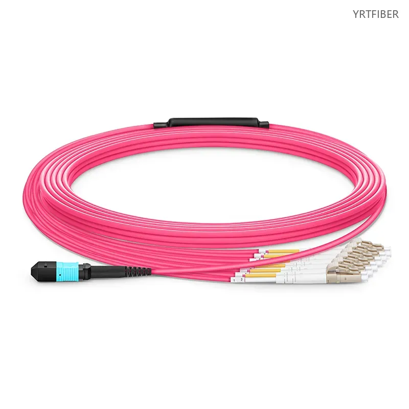 MTP-8 UPC (Female) to 4 x LC UPC Duplex MPO Fiber Jumper Cable for 40G Optical Modules