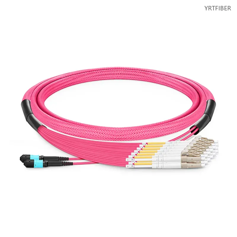 MTP-8 UPC (Female) to 4 x LC UPC Duplex MPO Fiber Jumper Cable for 40G Optical Modules