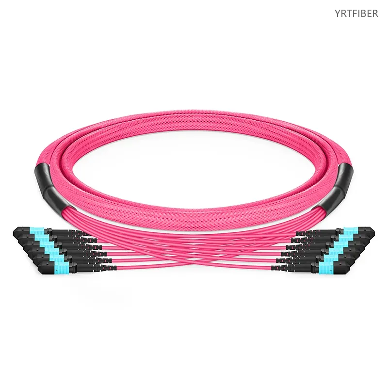 MPO-MPO Multimode Fiber Patch Cord – 8/12/16/24 Core, 40G/100G/200G/400G