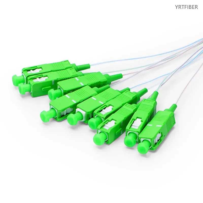1x8 PLC Fiber Optic Splitter – Steel Tubular Mini Module with SC/UPC Connectors
