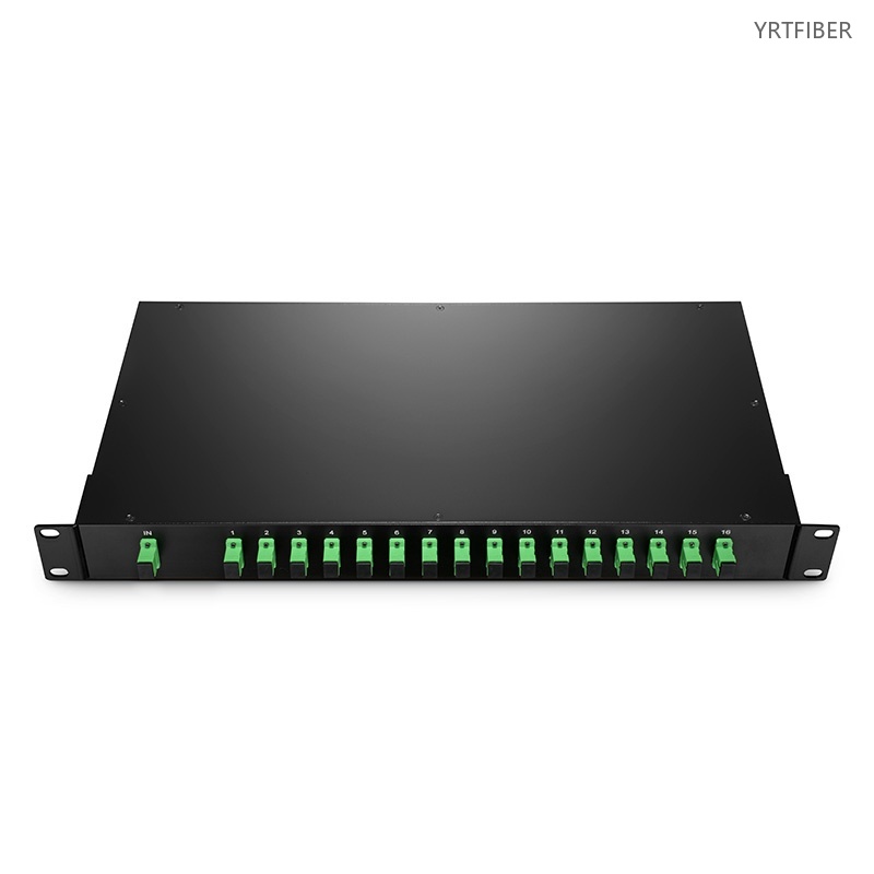 1x16 PLC Rack Mount Fiber Splitter – 1U 19" LGX, Singlemode G652D/G657A, Customizable