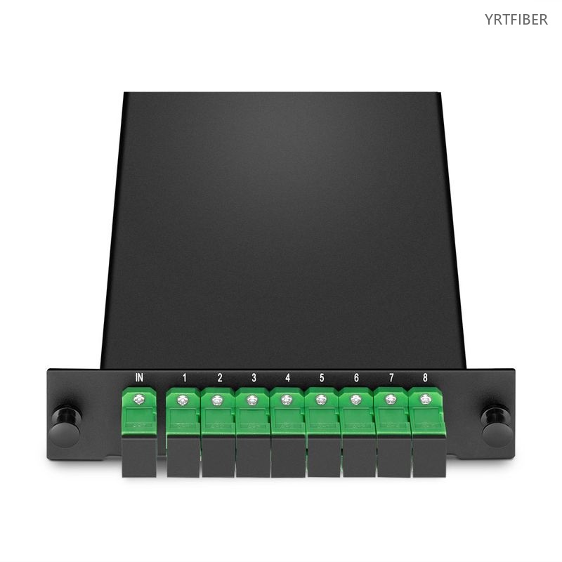 1x8 PLC Optical Splitter – LGX Module, Singlemode G652D/G657A, SC/APC or Custom Options