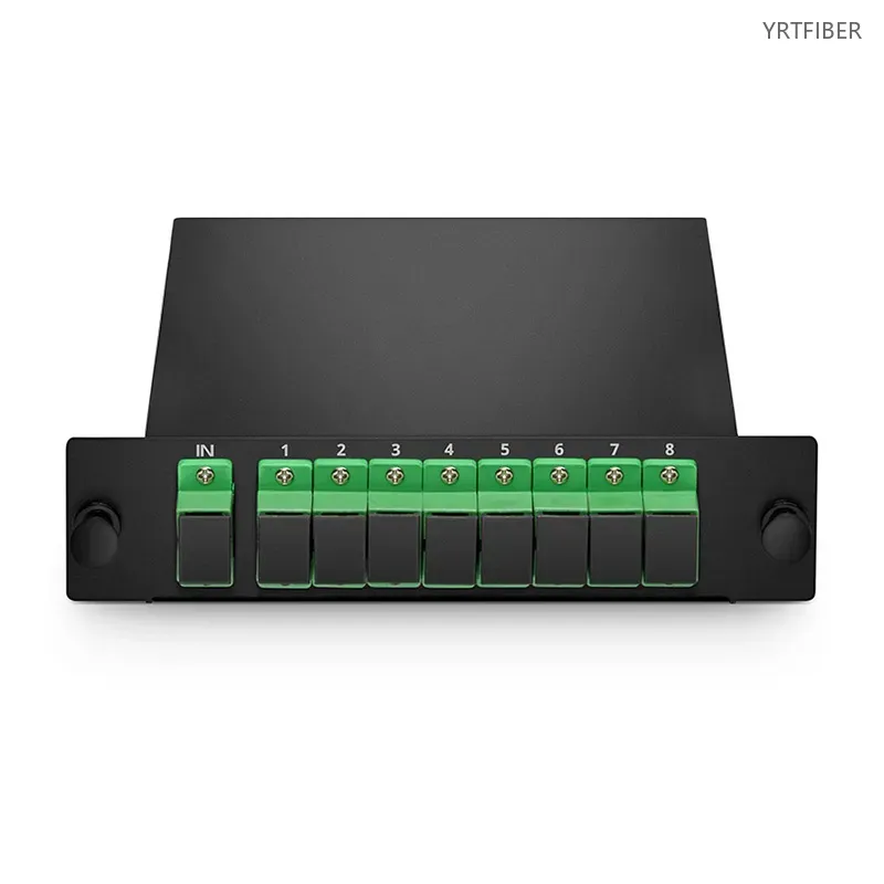 1x8 PLC Optical Splitter – LGX Module, Singlemode G652D/G657A, SC/APC or Custom Options