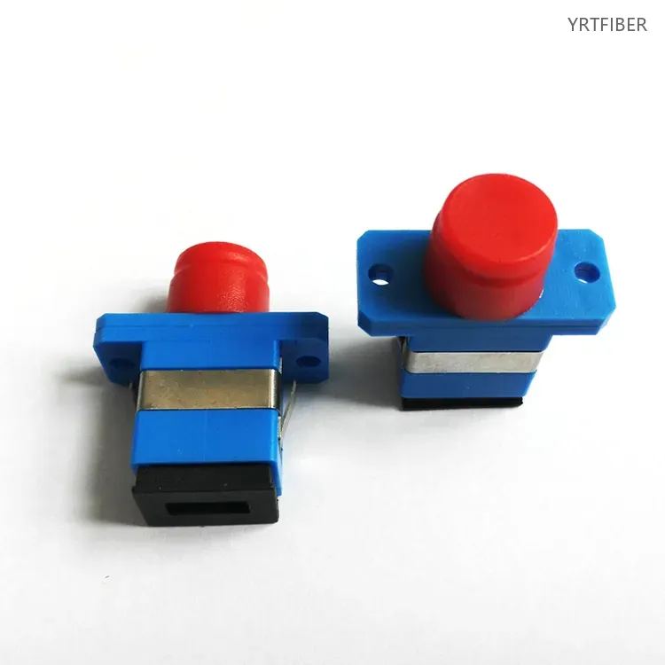 SC-FC Hybrid Fiber Optic Adapter – Duplex Flange Coupler for Singlemode Networks