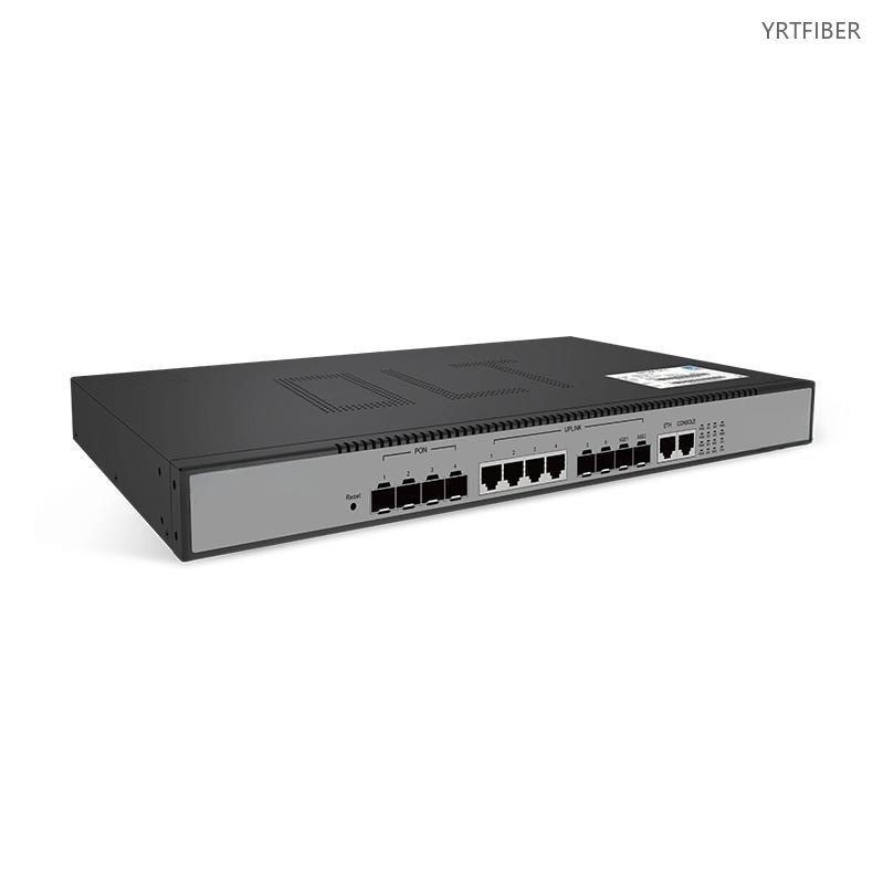 4-Port GPON OLT 1U – Supports 512 ONUs with 4×10G SFP+ Uplinks for FTTH Networks
