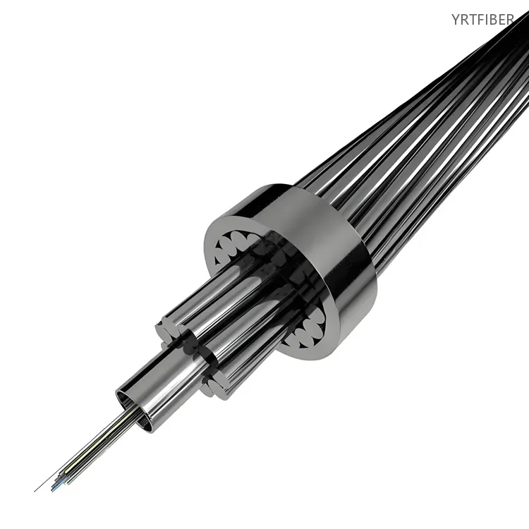 OPGW Fiber Cable with Aluminum-Covered Central Stainless Steel Tube – Power Grid