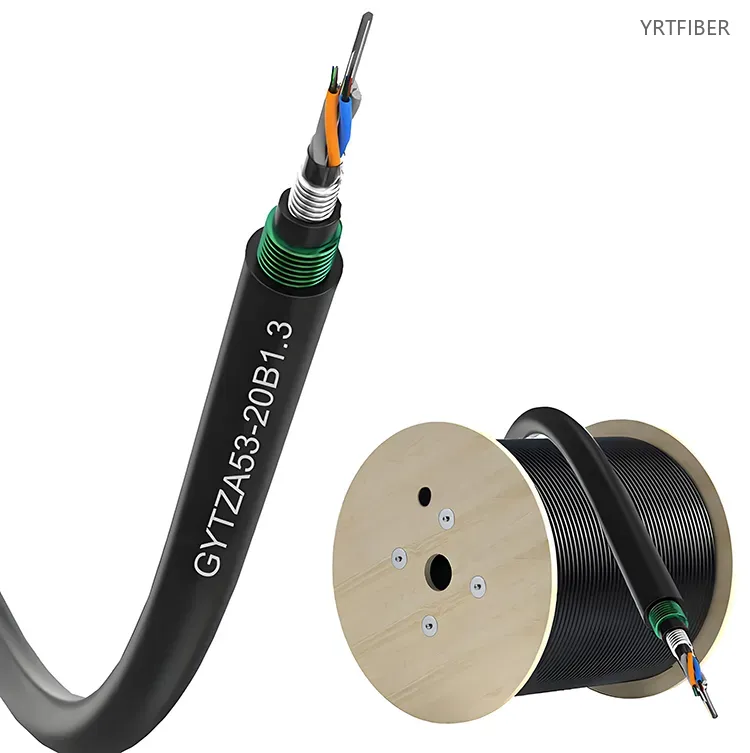 GYTZA Outdoor Flame-Retardant Stranded Loose Tube Fiber Optic Cable – G.652D/G.655