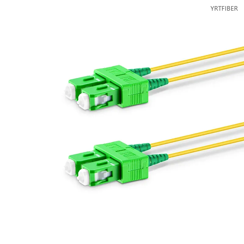 SC-SC APC Simplex/Duplex Single Mode (OS2) Fiber Patch Cord – G.657.A1, 2.0mm, Riser (OFNR)