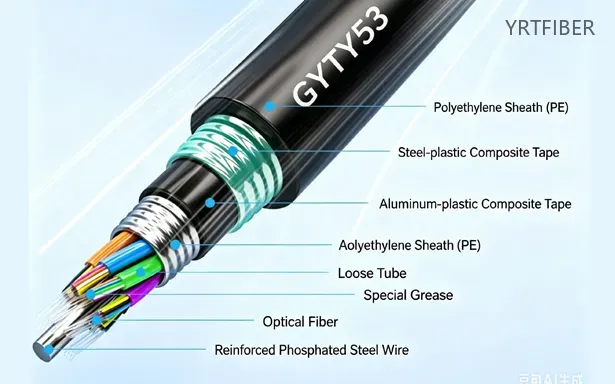 GYTY53 Heavy-Duty Direct Buried Cable – Dual Steel Tape Armor, Stranded Loose Tube(Image1)