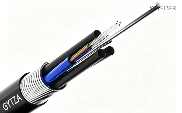 GYTZA Outdoor Flame-Retardant Stranded Loose Tube Fiber Optic Cable – G.652D/G.655(Image1)