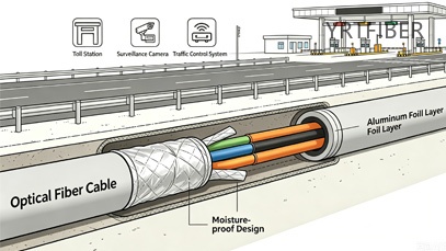 GYTA Stranded Loose Tube Light Armored Fiber Optic Cable – Aluminum Tape Armor, Anti-EMI(Image1)