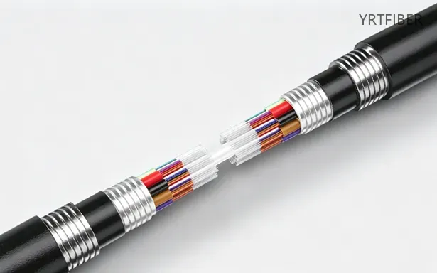GYFTA53 Direct Burial Armored Fiber Optic Cable with FRP Strength Member(Image1)
