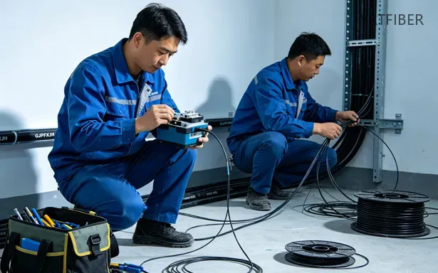 GJPFXJH Flame-Retardant Indoor Riser Fiber Optic Cable – Tight-Buffered, LSZH Sheath(Image1)