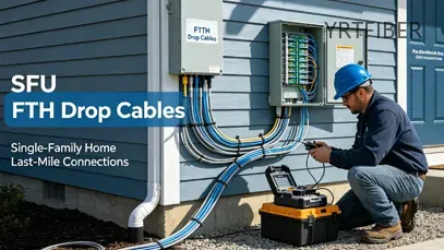 GJYXCH Self-Supporting FTTH Drop Cable – Steel Wire Strength Member, 1/2/4 Core, G652D/G657A(Image4)
