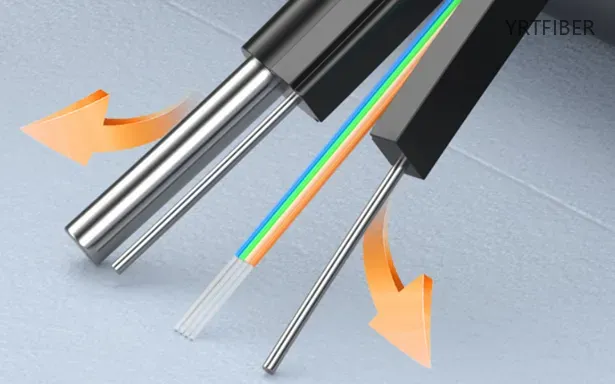GJYXCH Self-Supporting FTTH Drop Cable – Steel Wire Strength Member, 1/2/4 Core, G652D/G657A(Image4)