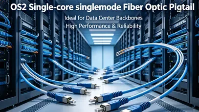 OS2 Single-Core Singlemode Fiber Optic Pigtail – LC/SC/ST/FC Connectors, 9/125µm(Image2)