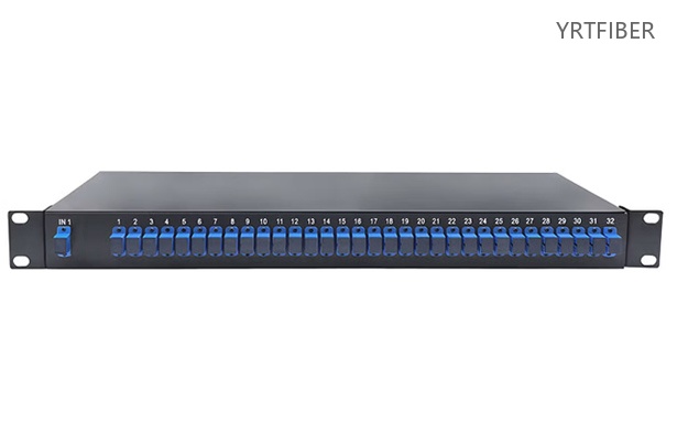 1x16 PLC Rack Mount Fiber Splitter – 1U 19" LGX, Singlemode G652D/G657A, Customizable(Image1)