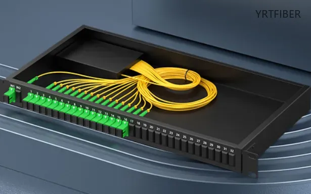 1x16 PLC Rack Mount Fiber Splitter – 1U 19" LGX, Singlemode G652D/G657A, Customizable(Image1)