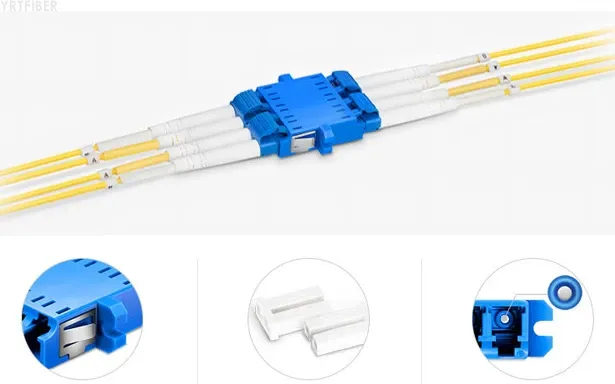 LC-LC Duplex Fiber Optic Adapter – Compact, High-Density Coupler for Network Panels(Image1)