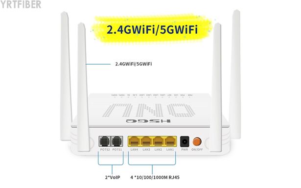 4GE + 2POTS + USB + AC1200 Dual-Band WiFi xPON ONU – One Box for Broadband, VoIP, and Wi-Fi 5(Image1)