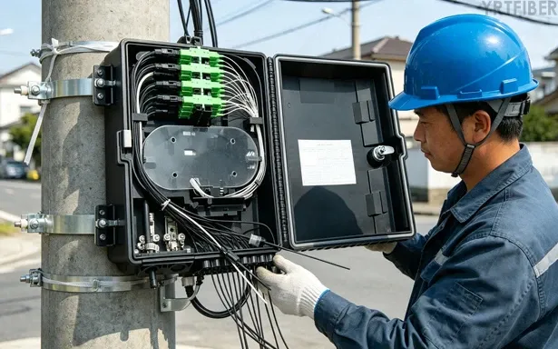 8-Port Fiber Distribution Box – Small FTTH Enclosure for Wall or Pole Mounting(Image1)