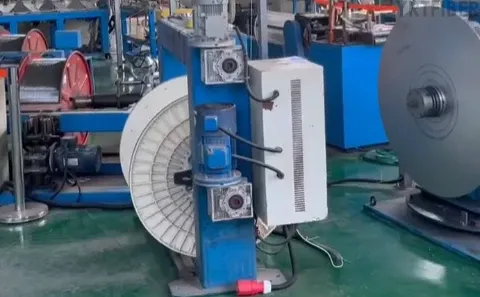 High-speed fiber optic cable production line in action